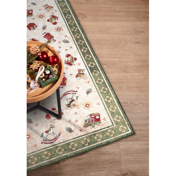 Zelený koberec s vianočným motívom s prímesou bavlny 160x230 cm Toy's Delight Green Christmas – Villeroy&Boch-image-2