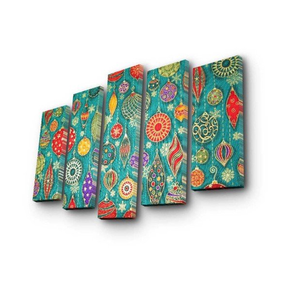 Päťdielny obraz Ornaments, 105x70 cm