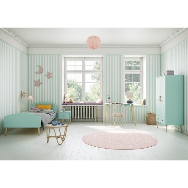 Tyrkysovomodrá detská šatníková skriňa 113x190 cm Gaia - Tvilum-image-1