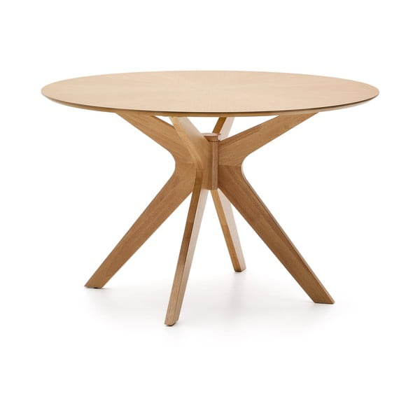 Okrúhly jedálenský stôl s doskou v dubovom dekore ø 120 cm Naanim – Kave Home