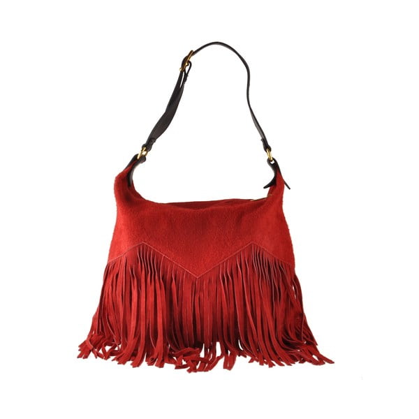 Červená kožená kabelka Florence Bags Petunia