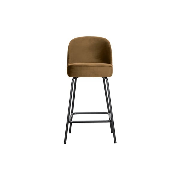 Zamatová barová stolička v horčicovej farbe 89 cm Vogue – BePureHome