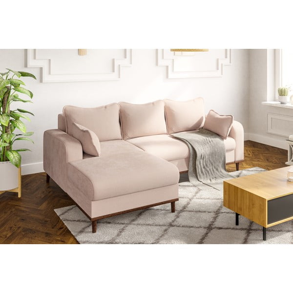 Béžová menčestrová rohová pohovka (ľavý roh) Beata – Ropez-image-4