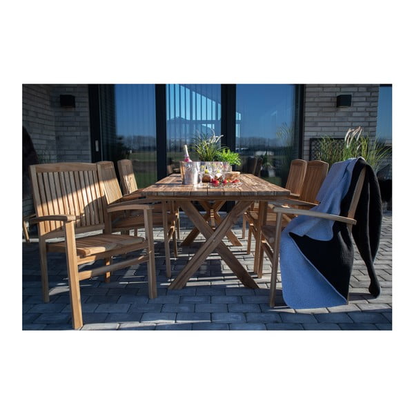 Vonkajší jedálenský stôl z recyklovaného teakového dreva House Nordic Murcia, dĺžka 200 cm-image-1