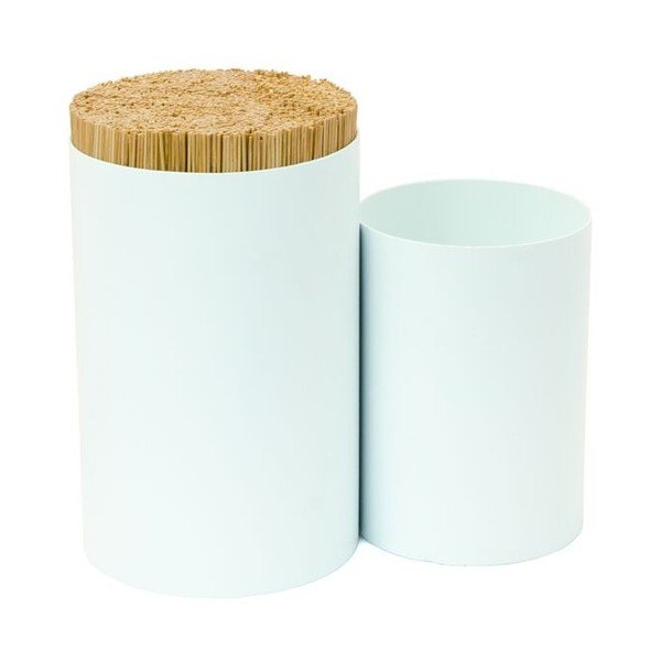 Biely blok na nože a kuchynské náčinie z bambusového dreva Wireworks Knife&Spoon-image-1