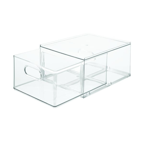 Transparentný úložný box iDesign The Home Edit, 34 x 25,3 x 15,4 cm-image-1