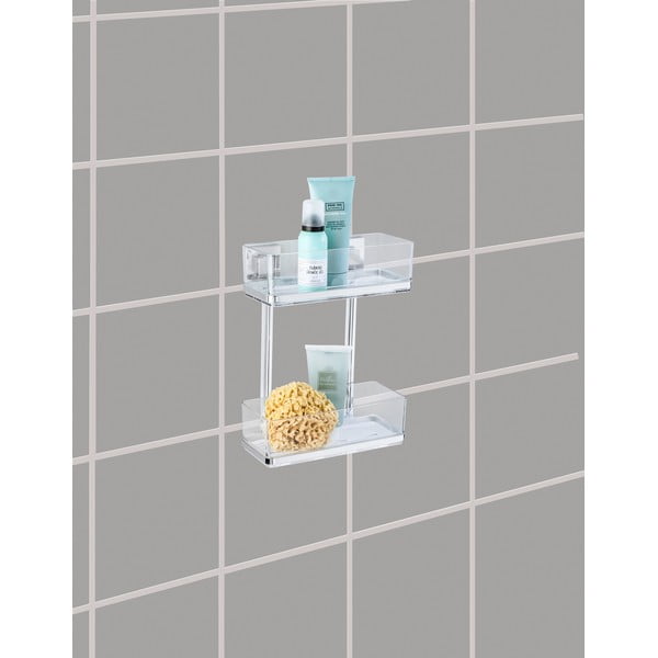 Držiak s 2 poličkami bez nutnosti vŕtania Wenko Vacuum-Loc, až 33g-image-1
