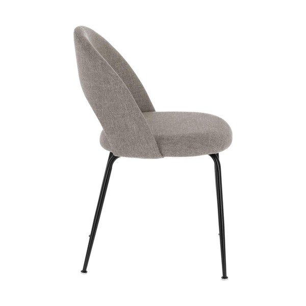 Sivá čalúnená jedálenská stolička Mahalia – Kave Home-image-3