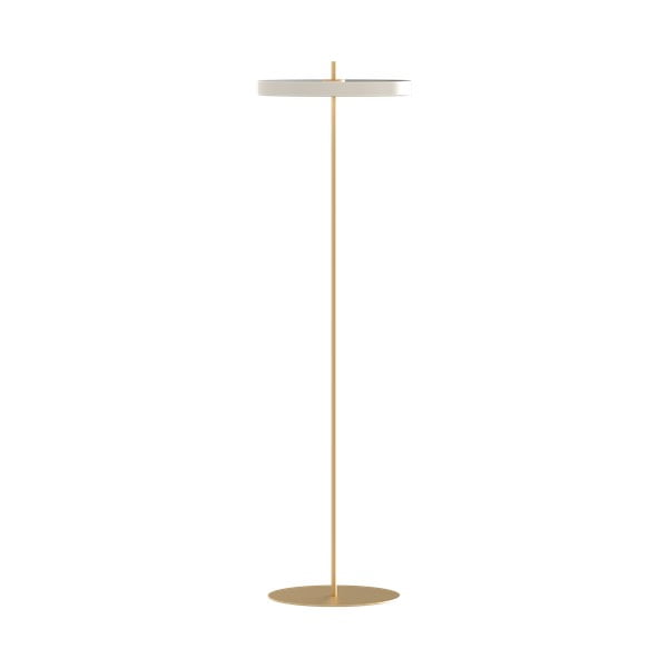 Biela LED stojacia lampa so stmievačom s kovovým tienidlom (výška  151 cm) Asteria Floor – UMAGE