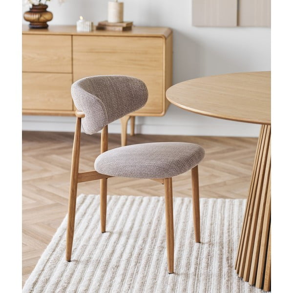 Béžová/v prírodnej farbe čalúnená jedálenská stolička Levanto – House Nordic-image-1