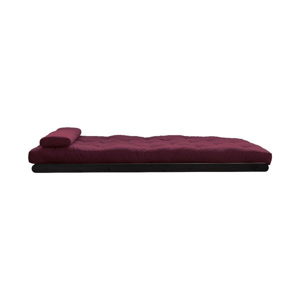 Rozkladacia pohovka s tmavočerveným poťahom Karup Design Figo Black/Bordeaux-image-4