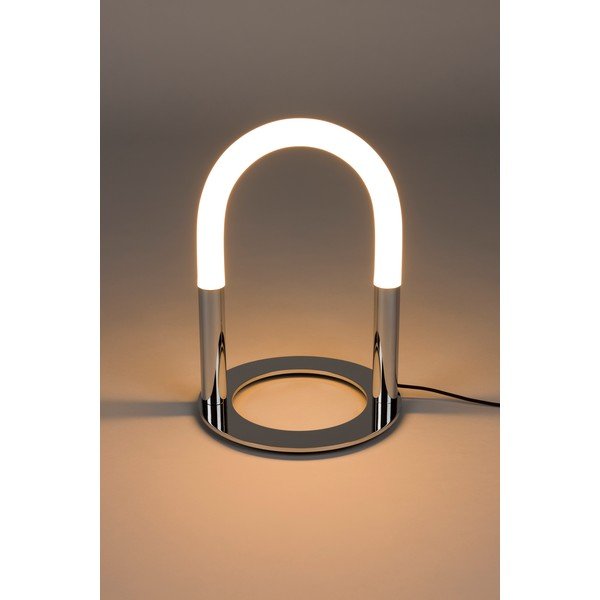 Kovová LED stolová lampa so stmievačom v striebornej farbe (výška  36 cm) Arch – Zuiver-image-1