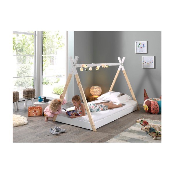 Biela detská posteľ Vipack Tipi, 90 × 200 cm-image-3