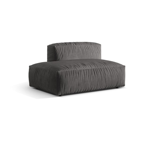 Sivý zamatový modul pohovky (ľavý roh) Martina – Micadoni -image-1