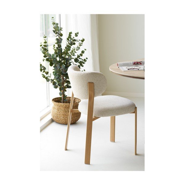 Biela čalúnená jedálenská stolička Savina – House Nordic-image-1