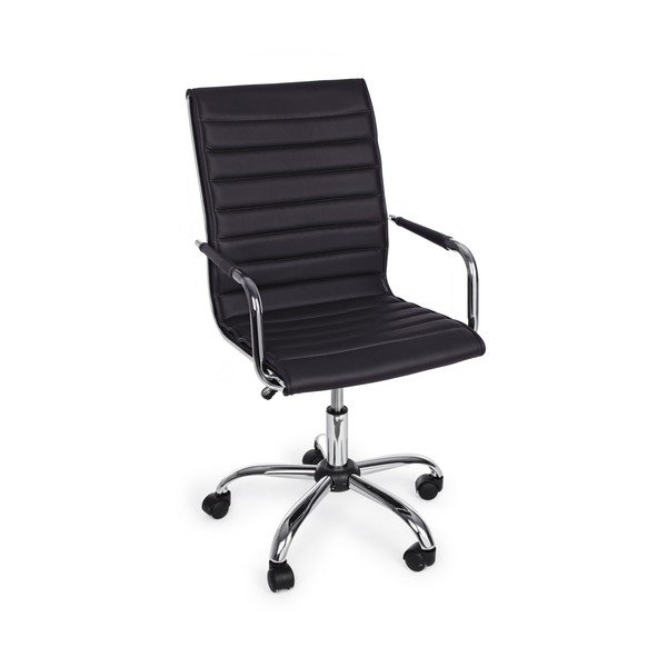 Čierna kancelárska stolička z imitácie kože Perth – Yes Everyday