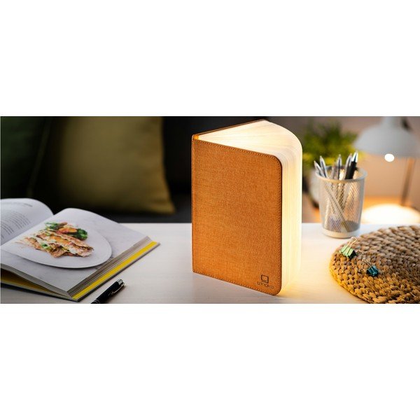 LED stolová lampa s textilným tienidlom (výška  2,5 cm) Harmony – Gingko-image-3