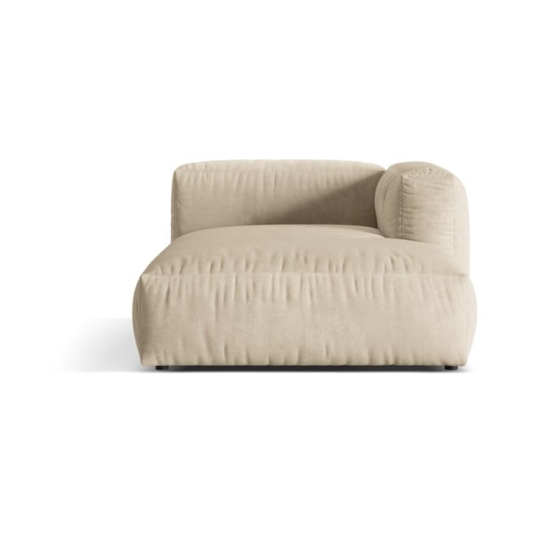 Béžový zamatový modul pohovky (pravý roh) Martina – Micadoni 