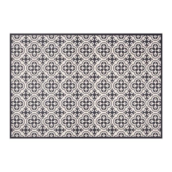 Čierny vinylový koberec Zala Living Sia, 195 × 120 cm