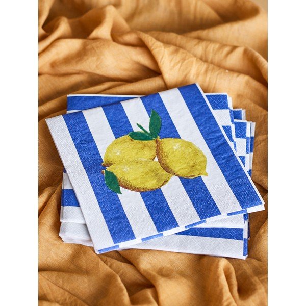 Papierové obrúsky v súprave 20 ks 33x33 cm Limone – Bloomingville-image-1