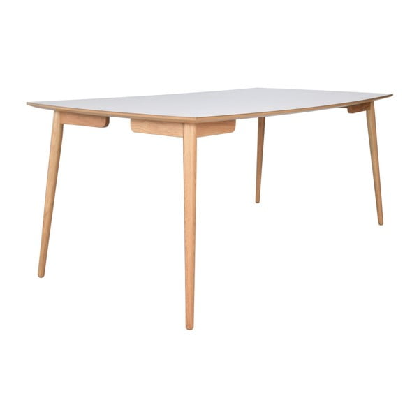 Biely jedálenský stôl s nohami z masívneho dreva RGE Perstorp