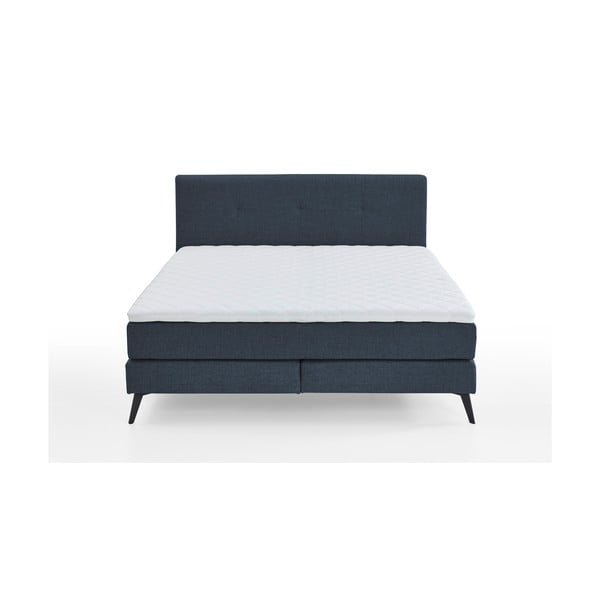 Tmavomodrá boxspring posteľ 180x200 cm ANCONA – Meise Möbel-image-3