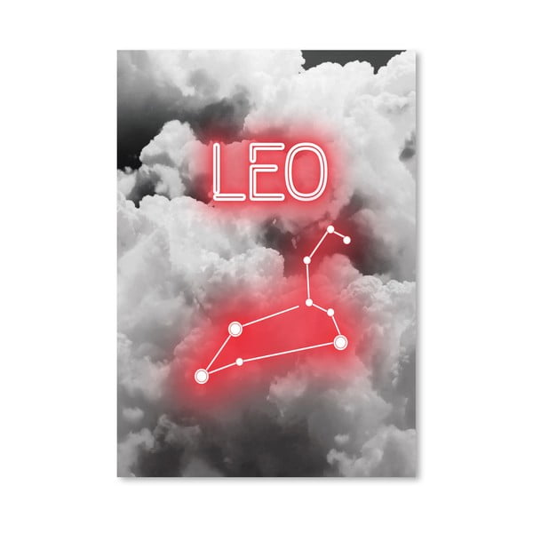 Plagát Americanflat Leo Constellation, 30 × 42 cm