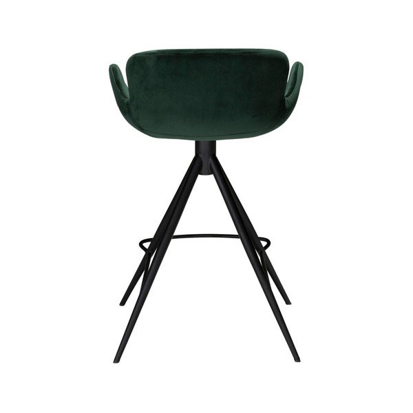 Tmavozelená barová stolička DAN–FORM Denmark Gaia Velvet, výška 87 cm-image-3
