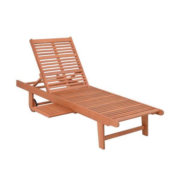 Drevené záhradné ležadlo v krémovo-prírodnej farbe San Diego – Garden Pleasure-image-1