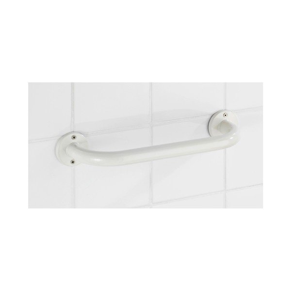 Biele nástenné držadlo do kúpeľne Wenko Basic, 30 cm-image-1