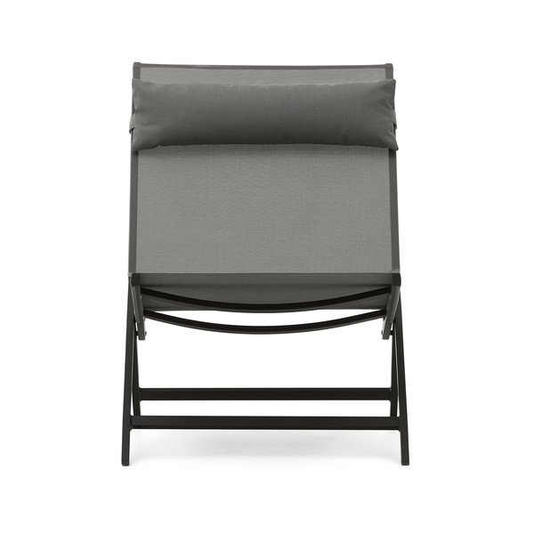 Sivé kovové záhradné kreslo Canutells – Kave Home-image-2