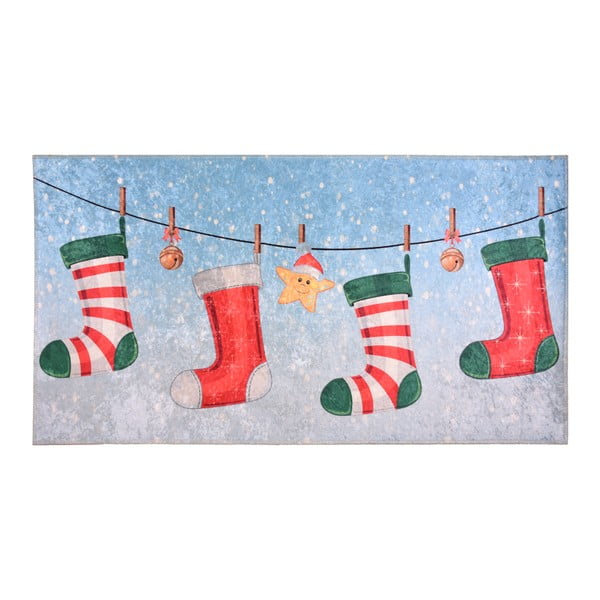 Koberec Vitaus Christmas Socks, 80 × 150 cm