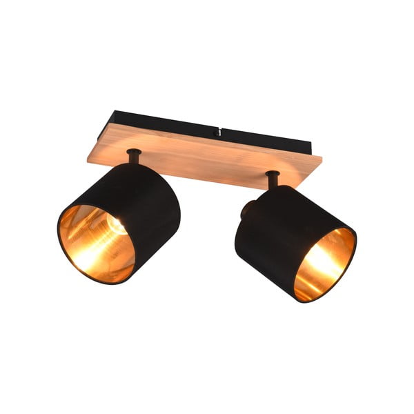 Bodové svietidlo v čierno-prírodnej farbe ø 12 cm Tommy – Reality-image-3