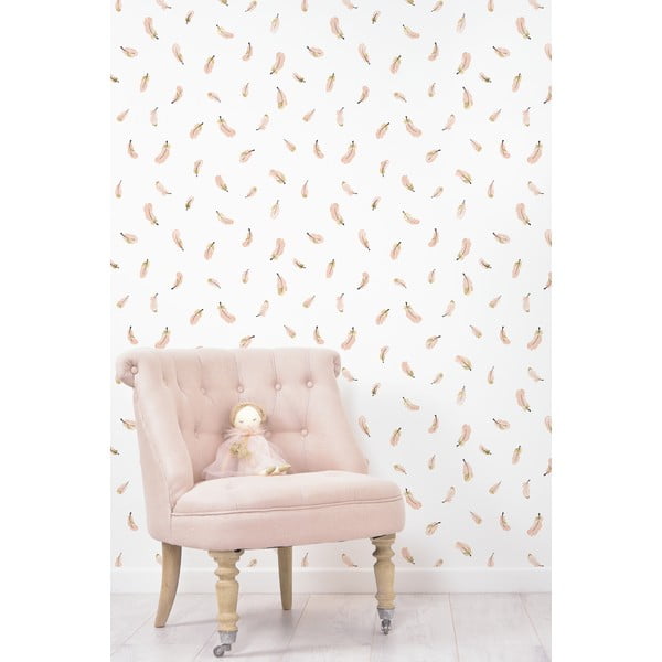 Detská tapeta 10 m x 50 cm Gold Feathers – Lilipinso-image-2