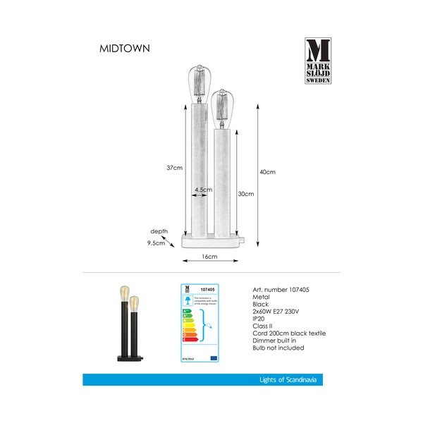 Čierna stolová lampa Markslöjd Midtown-image-2
