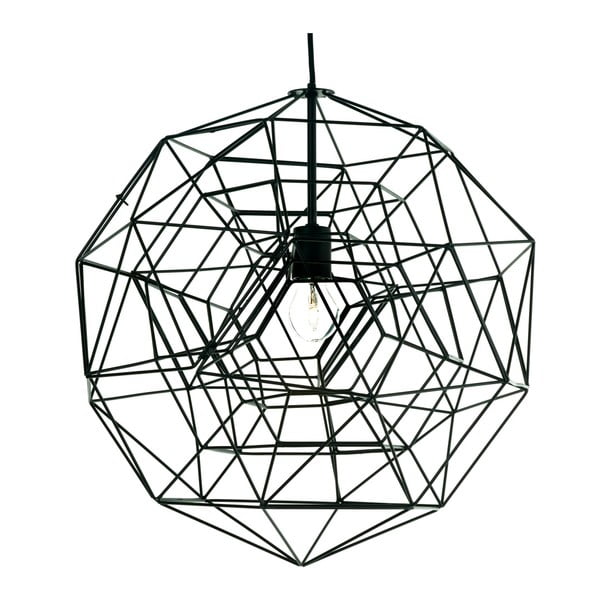 Čierne železné stropné svietidlo Pols Potten Hexacomplex, Ø 50 cm