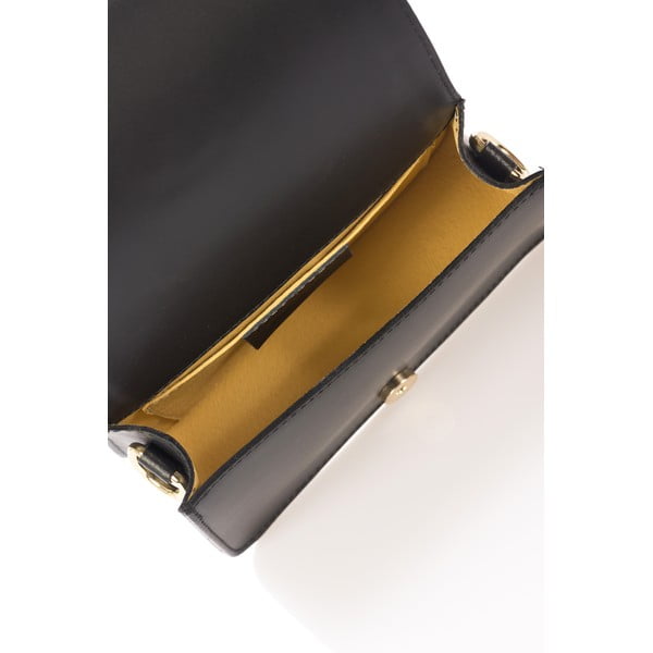 Čierna kožená listová kabelka Giorgio Costa Abelia-image-3