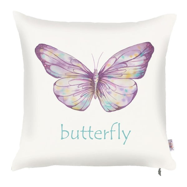 Obliečka na vankúš Mike & Co. NEW YORK Violet Butterfly, 43 × 43 cm