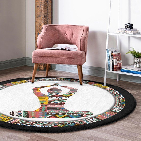 Prateľný okrúhly koberec vhodný pre robotické vysávače ø 80 cm Comfort – Mila Home-image-1