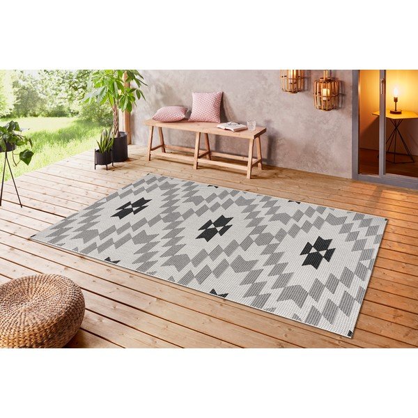 Čierno-biely vonkajší koberec Ragami Geo, 160 x 230 cm-image-3