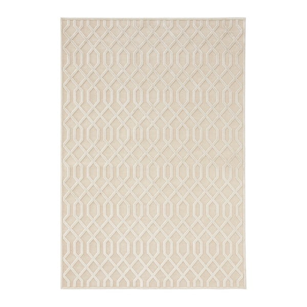 Krémovobiely koberec z viskózy Mint Rugs Caine, 160 × 230 cm