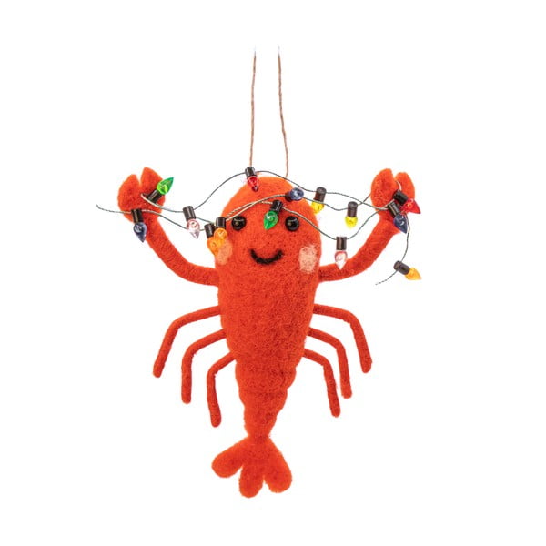 Textilná ručne vyrobená vianočná ozdoba 11 cm Lobster – Sass & Belle