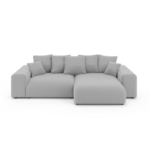 Svetlosivá rozkladacia rohová pohovka s úložným priestorom (variabilný roh) Luma – Ropez