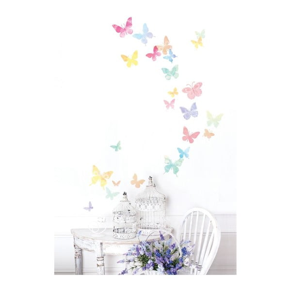 Sada 24 samolepiek Ambiance Artistic Butterflies-image-4
