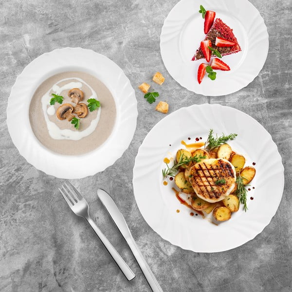 Sklenená jedálenská súprava 18 ks Luna – Orion-image-1