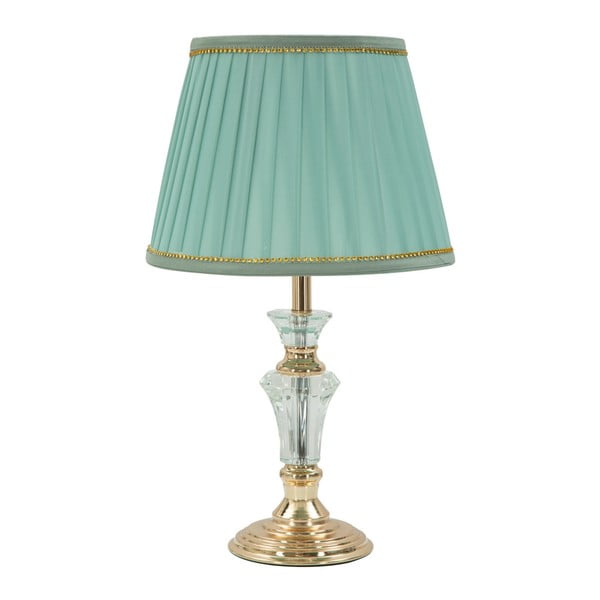 Mätovozelená stolová lampa Mauro s konštrukciou v zlatej farbe Ferretti Tily