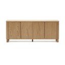 Komoda v dekore jaseňa v prírodnej farbe 200x79x40 cm Salaya – Kave Home