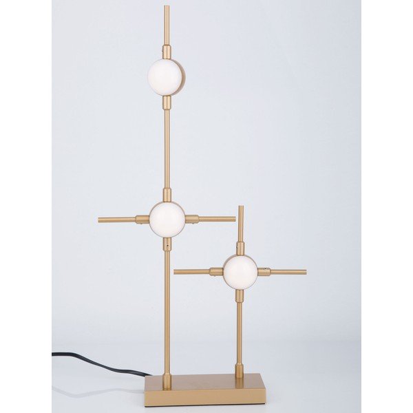 Kovová LED stolová lampa v zlatej farbe s tienidlom z akrylového skla (výška  52 cm) Atomo – Nova Luce-image-2