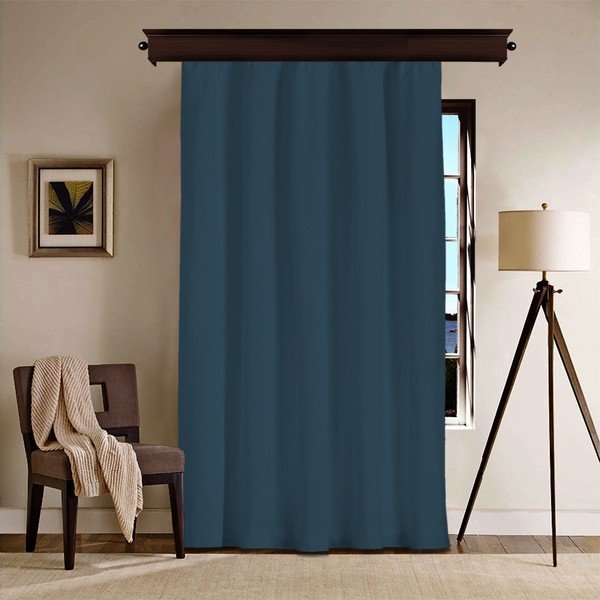 Tmavomodrý záves Curtain Kesso, 140 × 260 cm-image-1