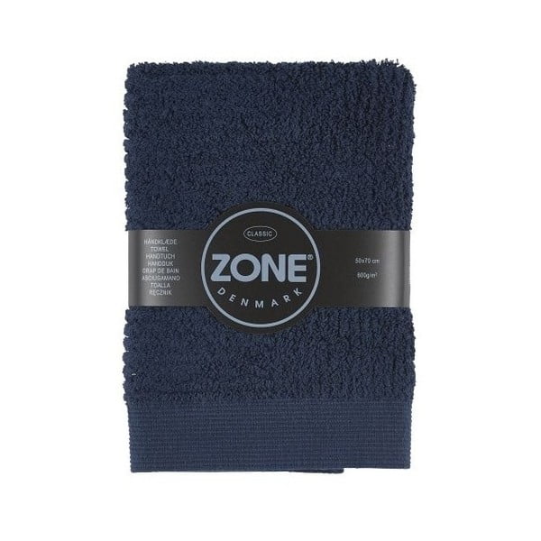 Tmavomodrý uterák Zone Classic, 70 x 50 cm
